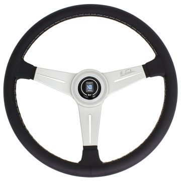 Nardi Classic Steering Wheel - Leather with Satin Spokes - 340mm	