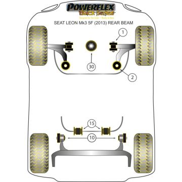 Powerflex Bushes for Seat Leon MK3 5F (2013-) Leon MK3 5F (2013-) Rear Beam