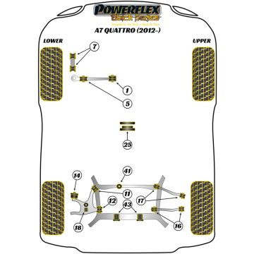 Powerflex Bushes for Audi A7 / S7 / RS7 (2012 - ) A7 Quattro (2012 - )