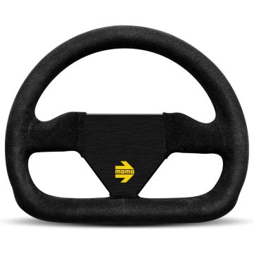 MOMO S/W MOD. 12 - BLACK SUEDE Ø250mm Track Steering Wheel