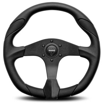 MOMO S/W QUARK - BLACK/AIRLEATHER Ø350mm Street Steering Wheel