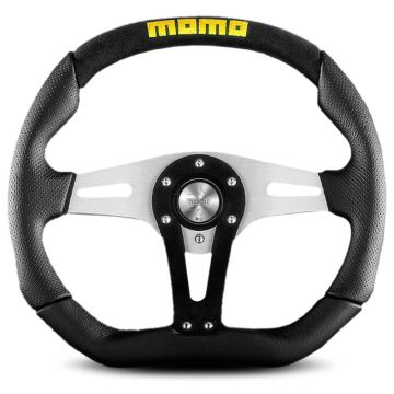 MOMO S/W TREK - BLACK ALCANTARA/BLACK LTH Ø350mm Street Steering Wheel