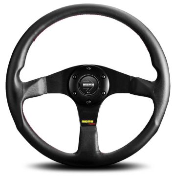 MOMO S/W TUNER - BLACK LEATHER Ø320mm Street Steering Wheel