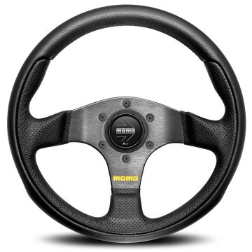 MOMO Team Steering Wheel 280mm - Black Leather