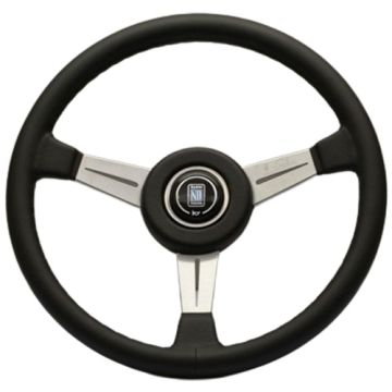 Nardi Classic Steering Wheel - Leather with Satin Spokes - 360mm