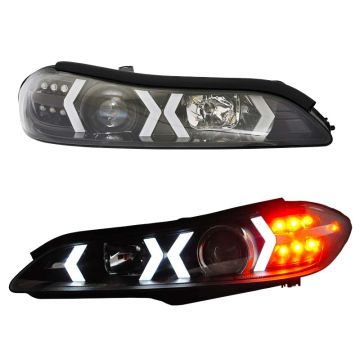 Nissan S15 Silvia (99-) Black Surround Sequential LED Head Lights