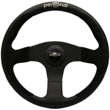 Personal Pole Position Leather/Suede Steering Wheel 330mm with Black Spokes